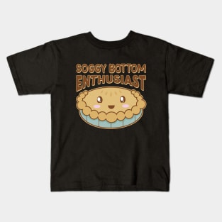 Soggy Bottom Enthusiast Cute Kawaii Pie Lover Kids T-Shirt